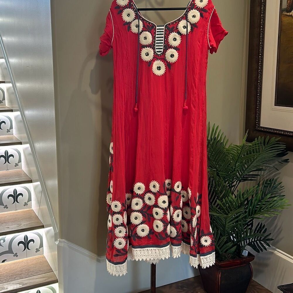 Spectacular Red Embellished Dress - Picture 5 of 17